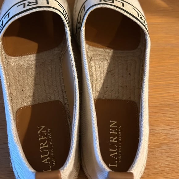 LAUREN RALPH LAUREN Caylee Logo-Print Espadrilles Size 10 - Picture 5 of 14